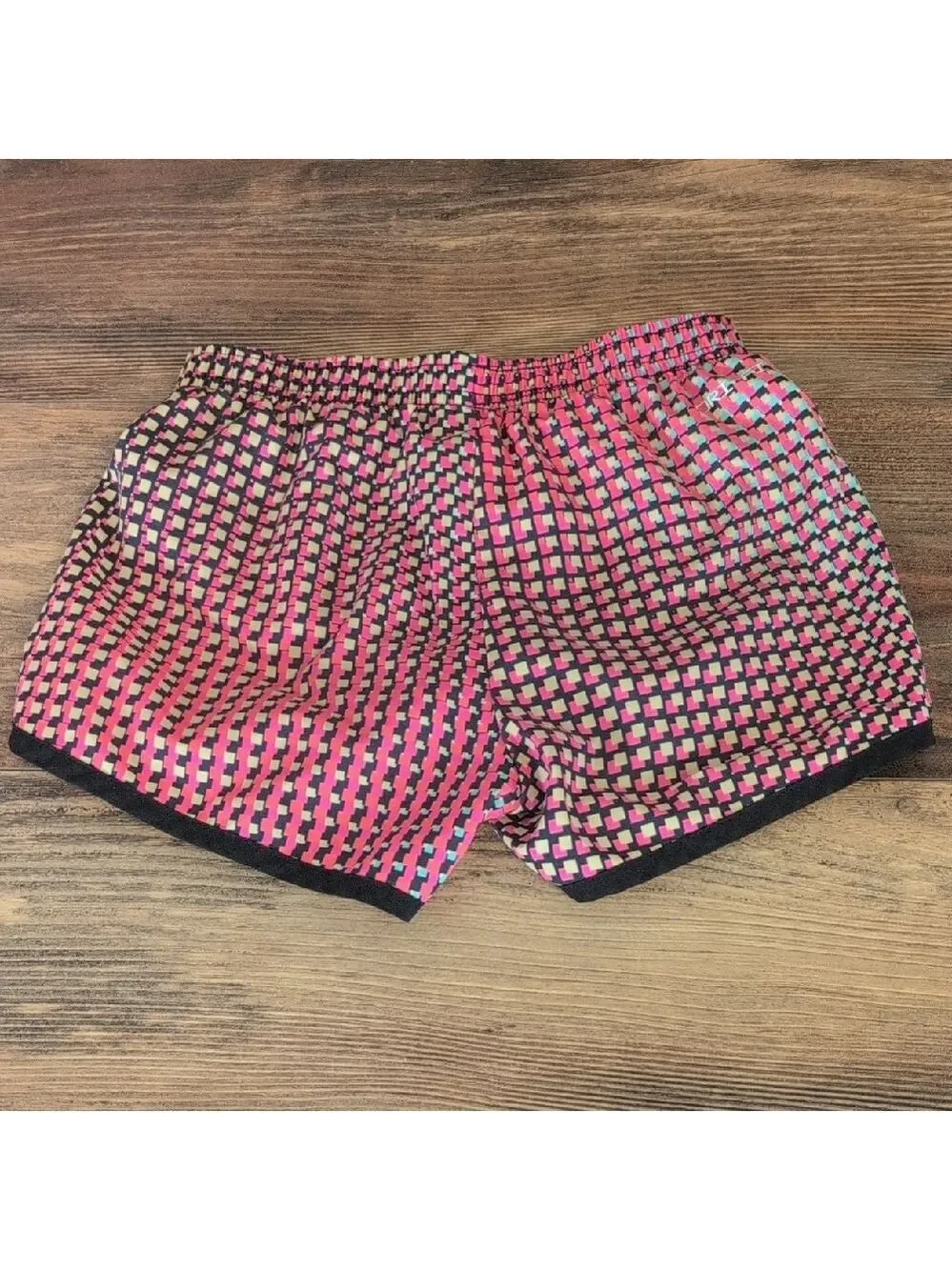 Nike Kids Checkered Multicolor Athletic Lined Running Shorts 6X        630P